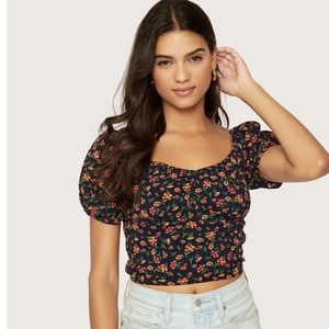 🌻Lost & Wander Party Til Dawn Top-Black Floral-S🌻